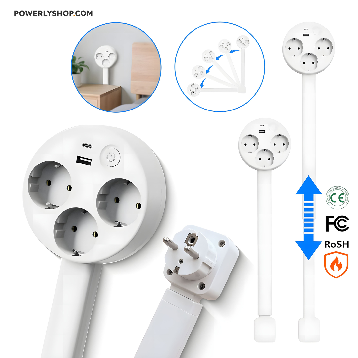 Prise extensible